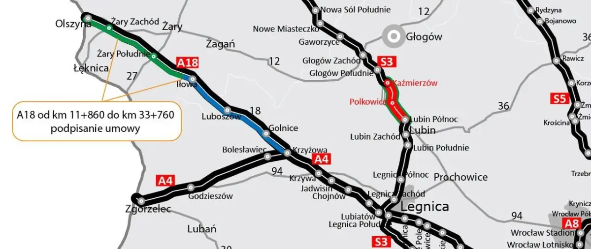 Zniknie „droga wstydu”. Umowa na przebudowę A18 podpisana