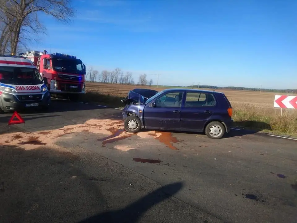 Zderzenie dwóch Volkswagenów koło Różyńca