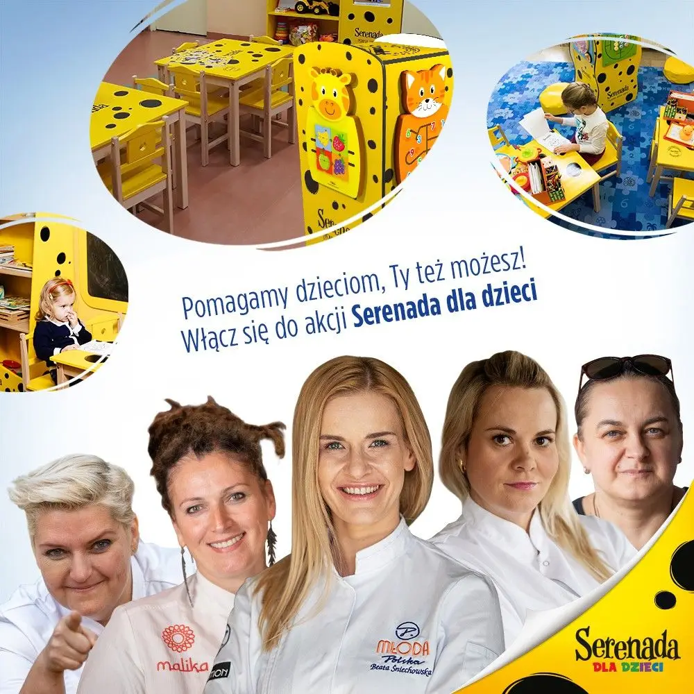 Baner szefowie kuchni pomagają dzieciom