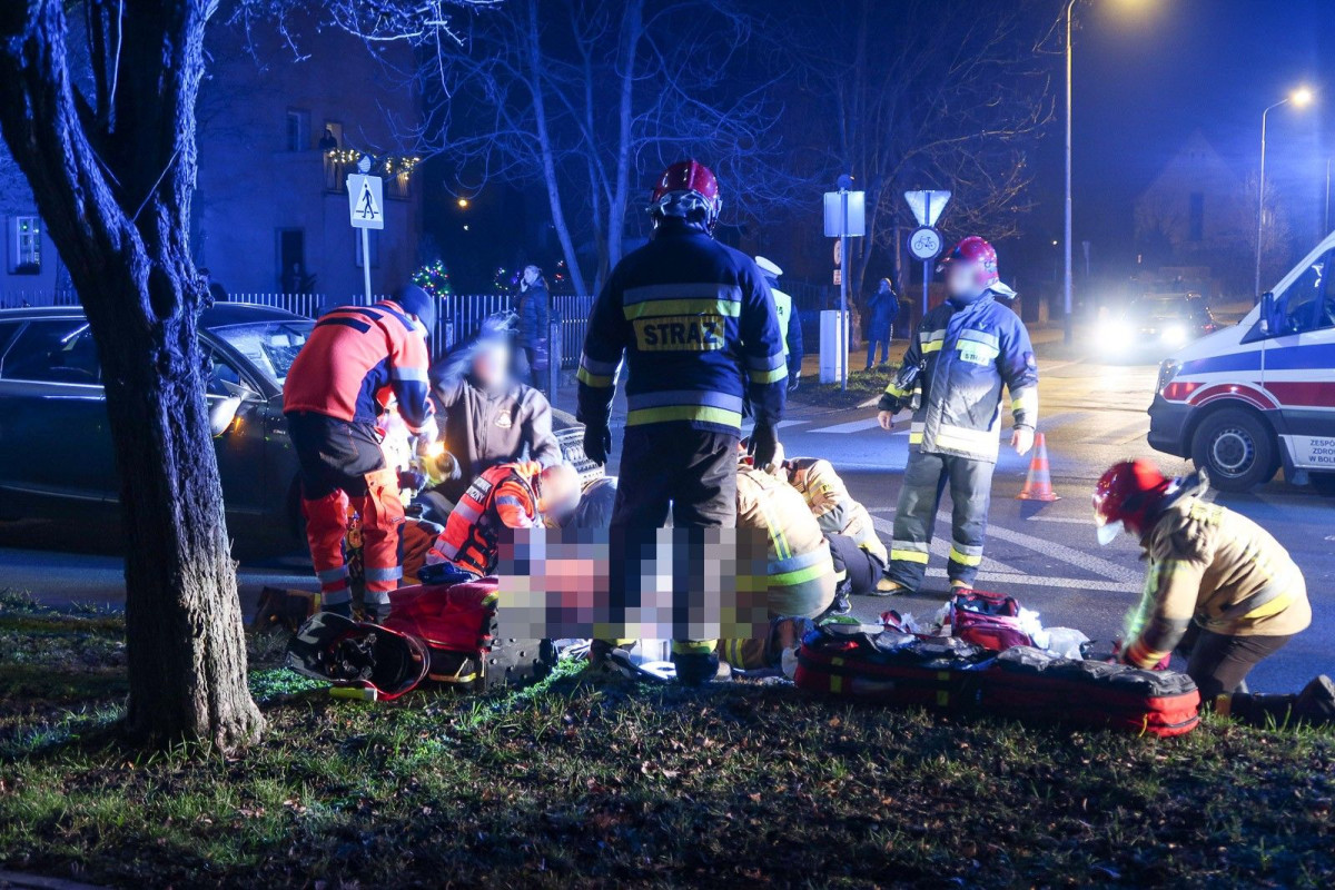 Potrącenie pieszego przy alei Tysiąclecia