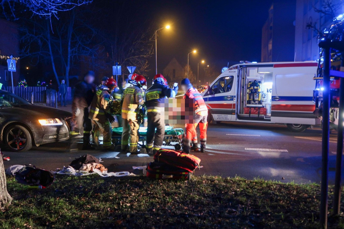 Potrącenie pieszego przy alei Tysiąclecia