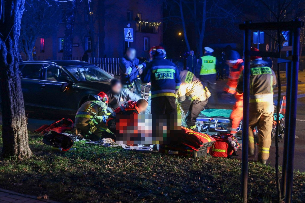 Potrącenie pieszego przy alei Tysiąclecia
