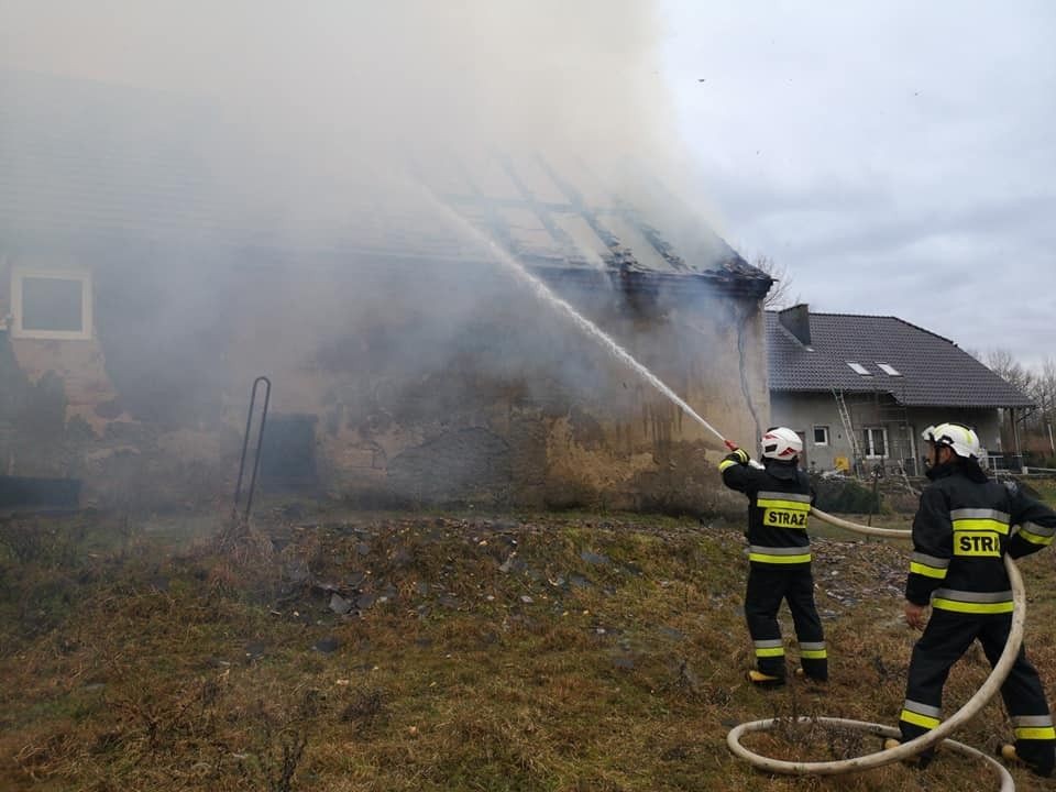 Spłonęła stodoła w Raciborowicach Górnych