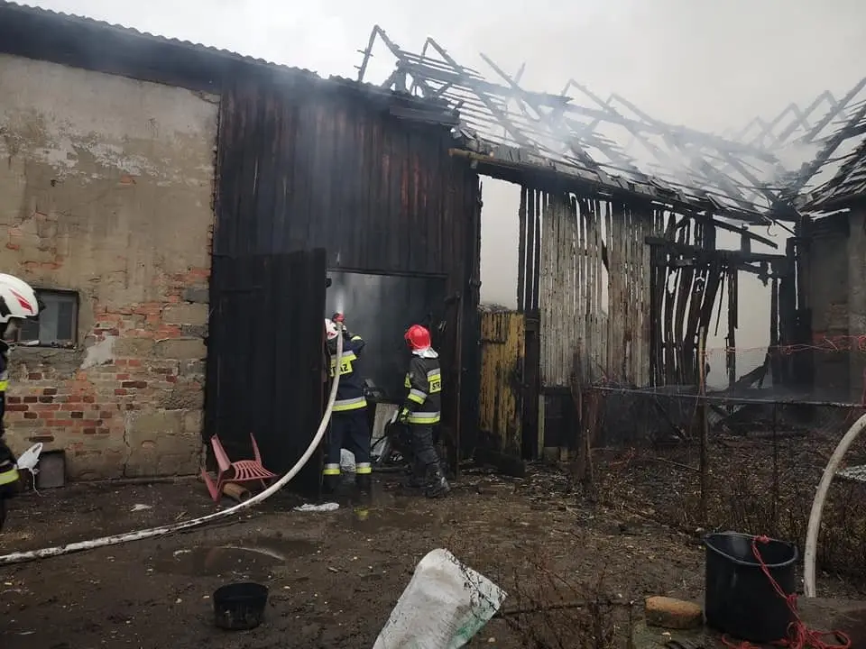 Spłonęła stodoła w Raciborowicach Górnych
