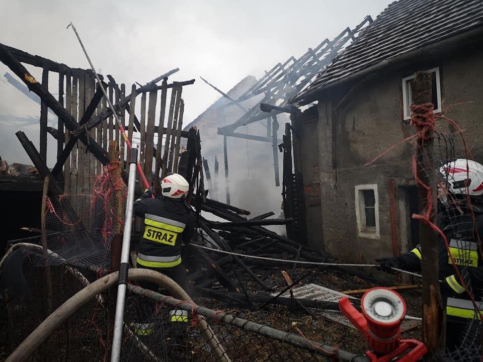 Spłonęła stodoła w Raciborowicach Górnych