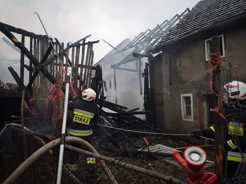 Spłonęła stodoła w Raciborowicach Górnych