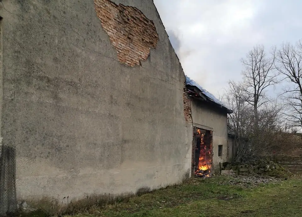 Spłonęła stodoła w Raciborowicach Górnych