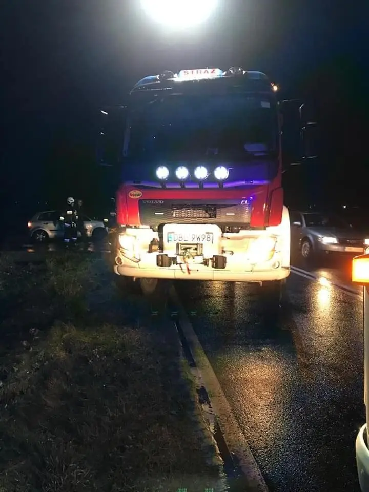 Auto wypadło z drogi koło Warty