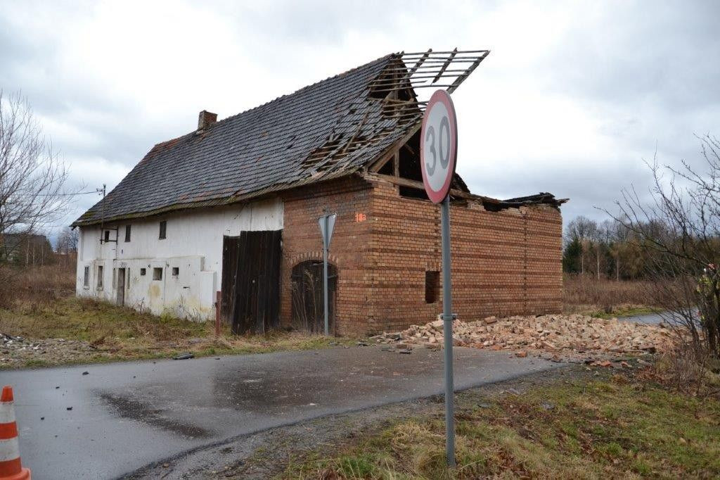 Orkan Sabina: 43 zdarzenia, 7 budynków mieszkalnych uszkodzonych