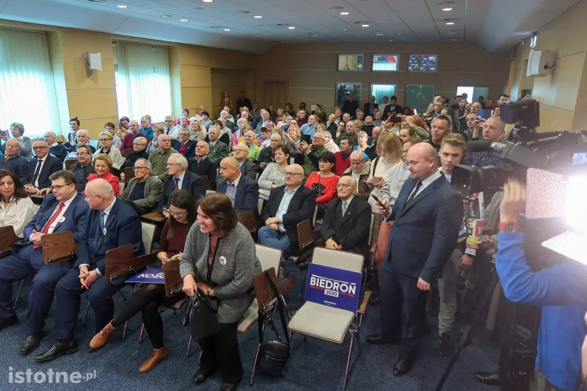 Spotkanie wyborcze Roberta Biedronia w Bolesławcu