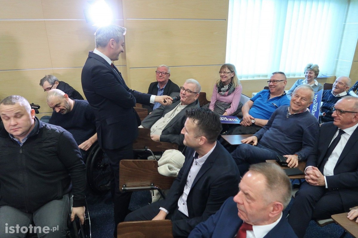 Spotkanie wyborcze Roberta Biedronia w Bolesławcu