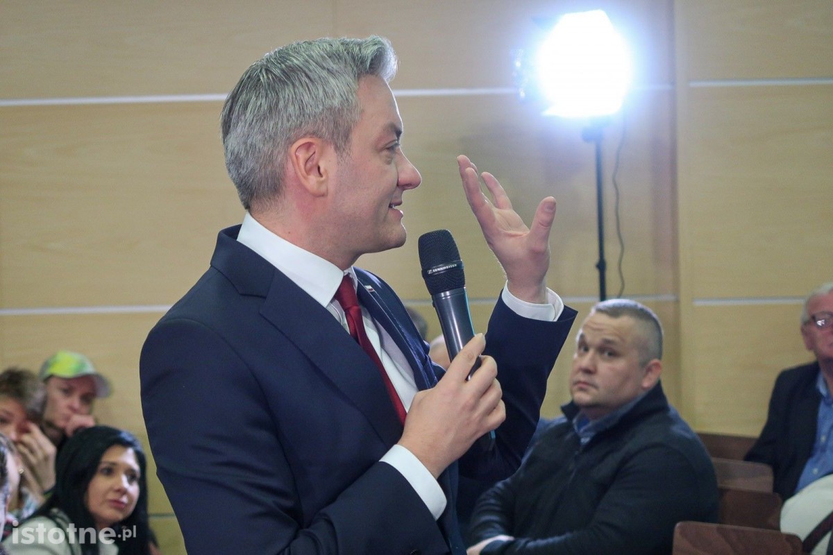 Spotkanie wyborcze Roberta Biedronia w Bolesławcu