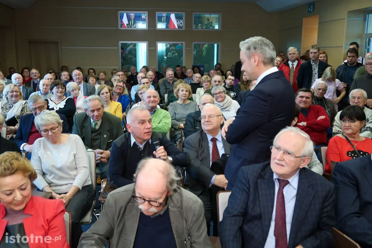 Spotkanie wyborcze Roberta Biedronia w Bolesławcu