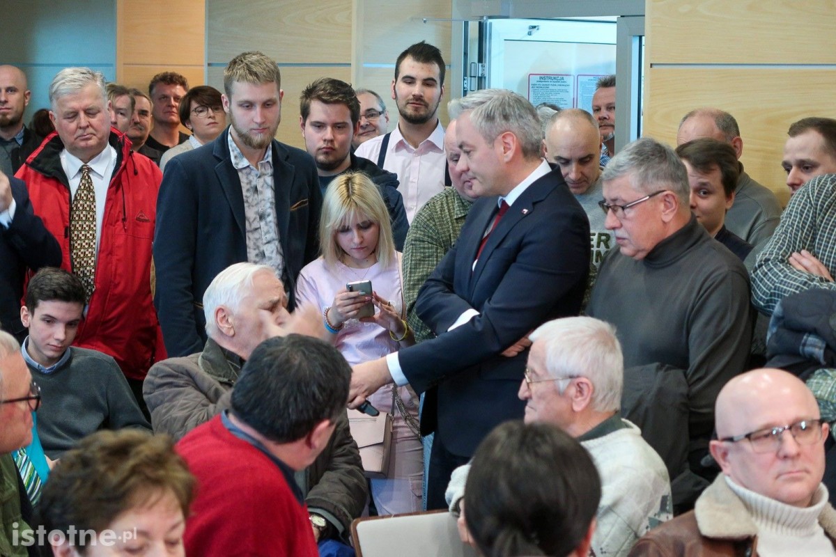 Spotkanie wyborcze Roberta Biedronia w Bolesławcu