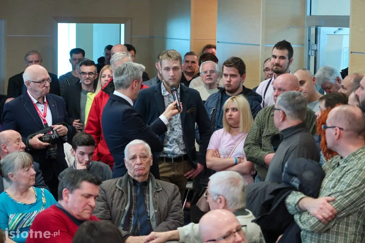 Spotkanie wyborcze Roberta Biedronia w Bolesławcu