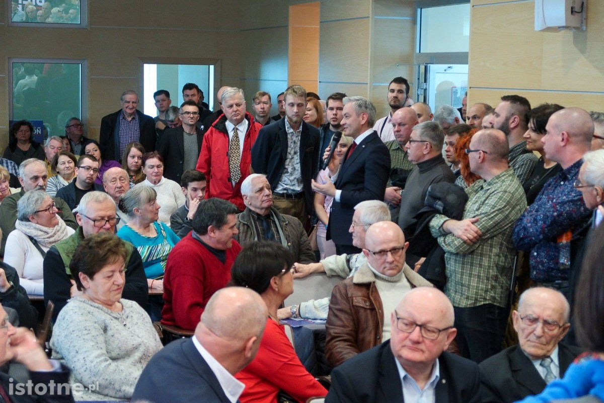 Spotkanie wyborcze Roberta Biedronia w Bolesławcu