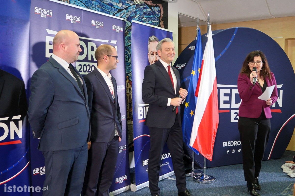 Spotkanie wyborcze Roberta Biedronia w Bolesławcu