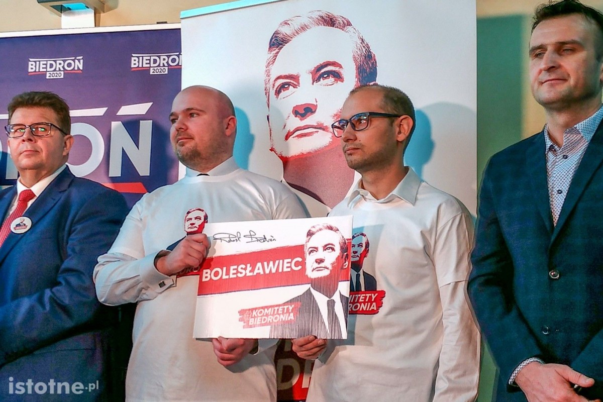 Konferencja prasowa Roberta Biedronia