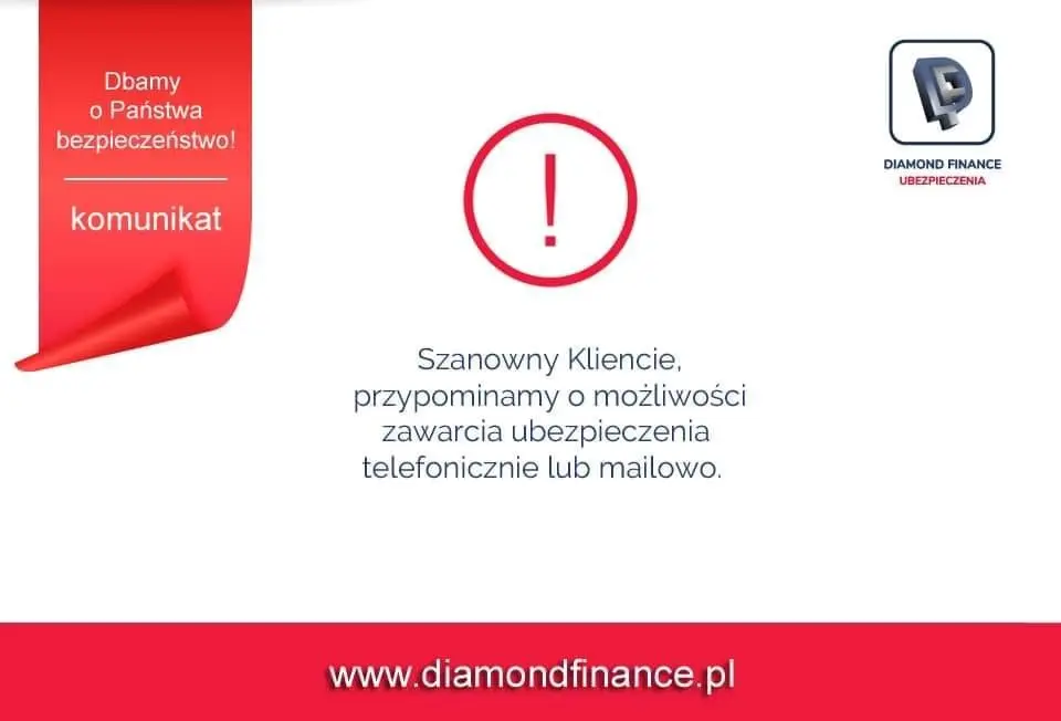 Informacja o ubezpieczeniach Diamond Finanse