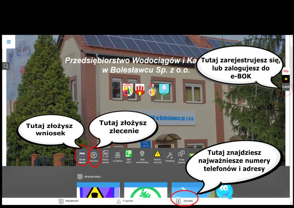 Instrukcacja korzystania ze strony PWiK w Bolesławcu