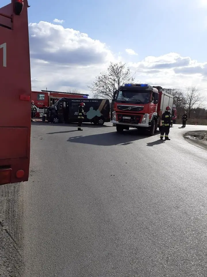 Wypadek koło Szczytnicy (gmina Warta Bolesławiecka)