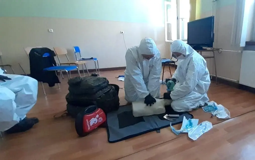 Szkolenie medycznie w 23 Śląskim Pułku Artylerii w Bolesławcu