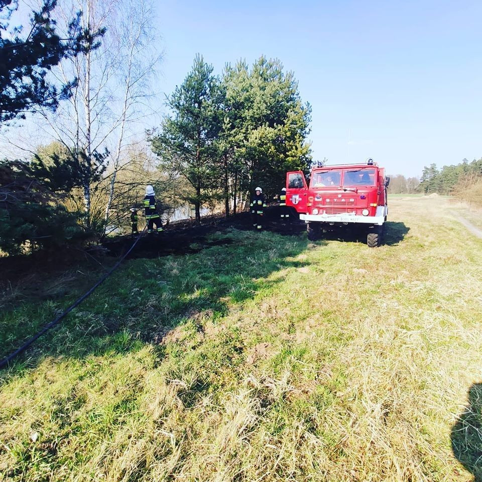 Akcja straży pożarnej przy A4 (na wysokości Kierżna, gmina Nowogrodziec, powiat bolesławiecki)
