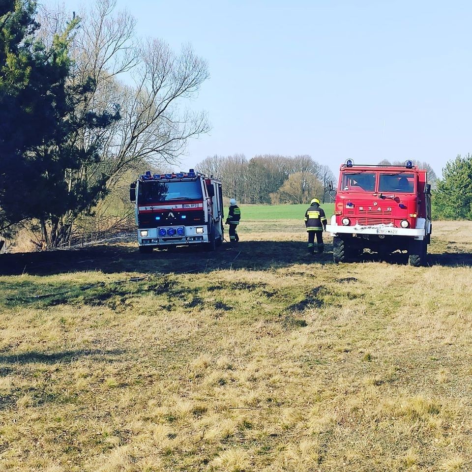 Akcja straży pożarnej przy A4 (na wysokości Kierżna, gmina Nowogrodziec, powiat bolesławiecki)