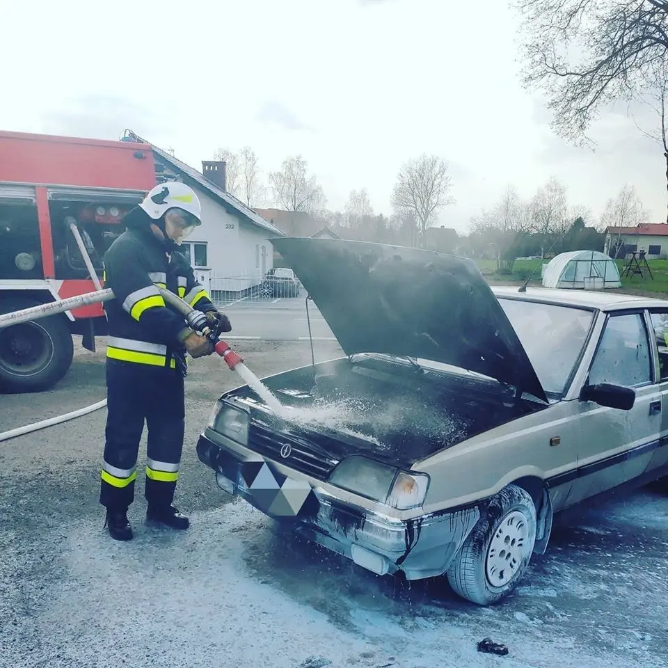 Akcja straży pożarnej w Zebrzydowej (gmina Nowogrodziec, powiat bolesławiecki)