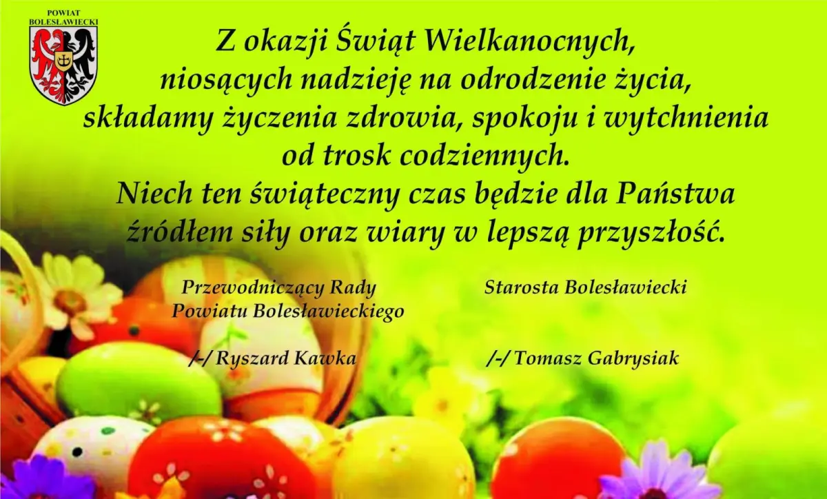 Życzenia świąteczne od Powiatu Bolesławieckiego