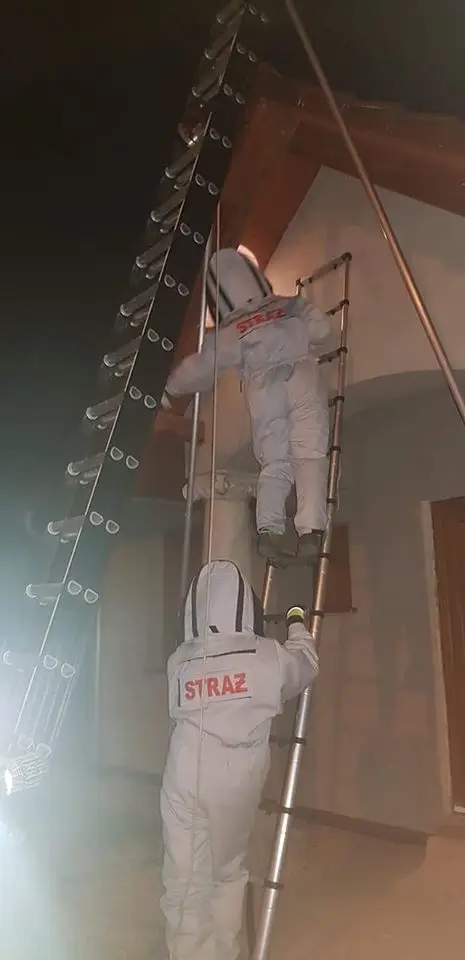 Akcja straży pożarnej w Brzeźniku (gmina Bolesławiec)