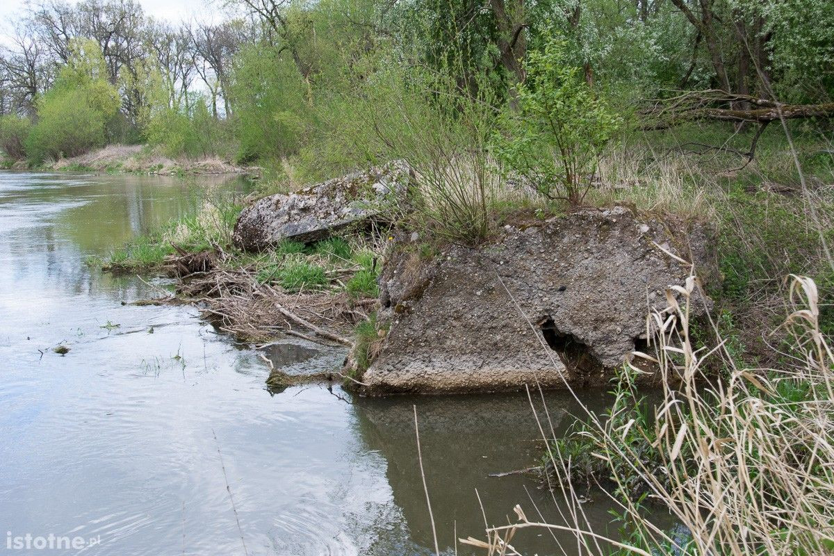 Stan wody w rzecze Bóbr (zdjęcia wykonane 26 kwietnia w Bolesławcu)