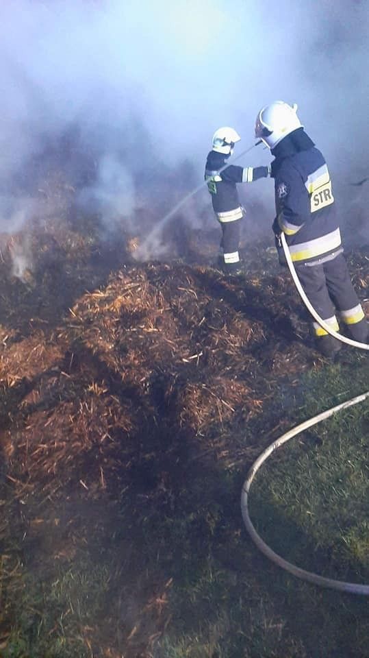 Nocna akcja straży w Ocicach (gmina Bolesławiec, powiat bolesławiecki)