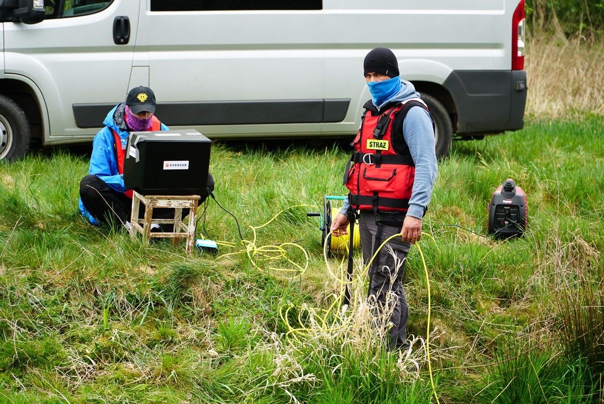 W akcji poszukiwawczej wykorzystywany jest robot podwodny