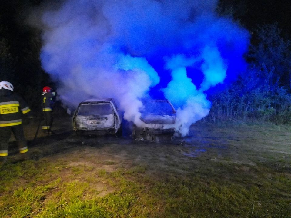 Akcja straży pożarnej w Szczytnicy (gmina Warta Bolesławiecka, powiat bolesławiecki)