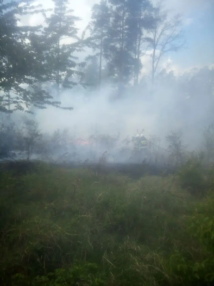 Fire service operation in Iwiny (Warta Bolesławiecka municipality, Bolesławiec County)