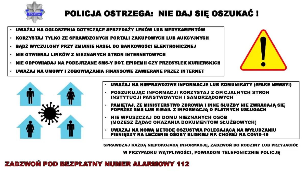 Policyjne ulotki ostrzegające przed oszustami