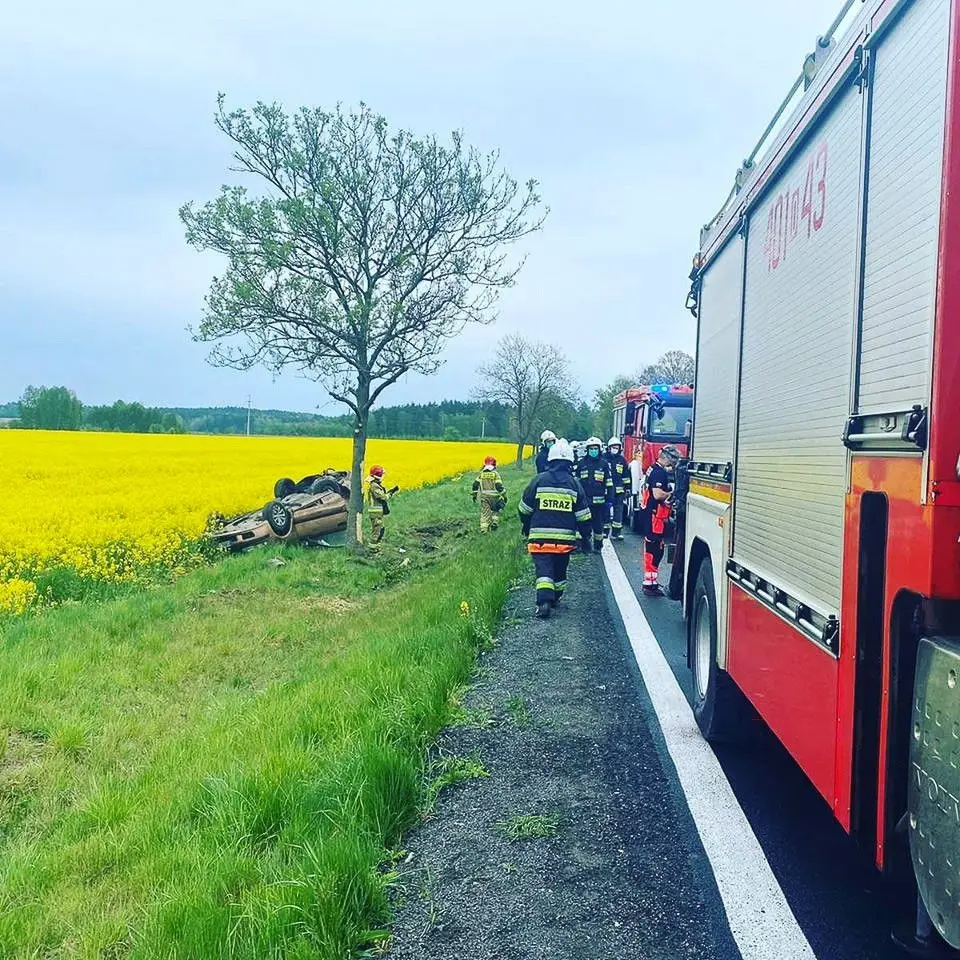 Akcja służb na DK nr 94 w Parzycach (gmina Nowogrodziec, powiat bolesławiecki)