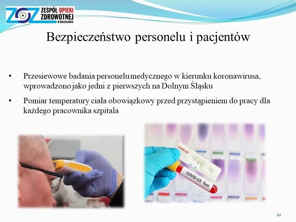 Sytuacja epidemiologiczna i finansowa szpitala powiatowego w Bolesławcu – prezentacja