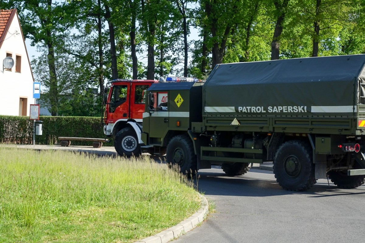 Akcja saperów przy ulicy Góralskiej w Bolesławcu