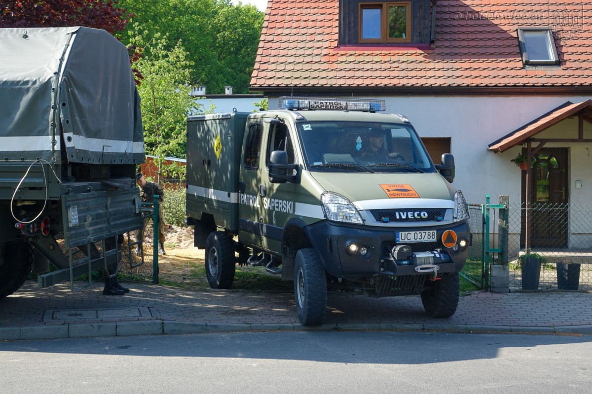 Akcja saperów przy ulicy Góralskiej w Bolesławcu