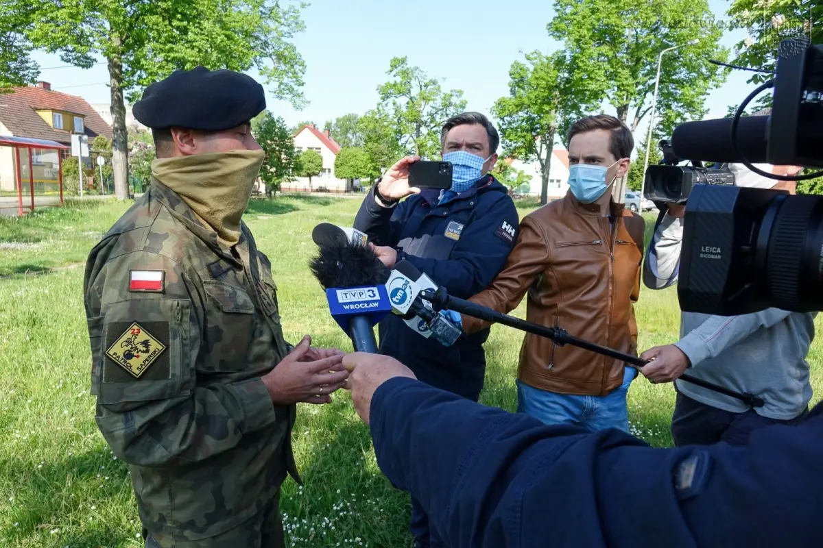 Akcja saperów przy ulicy Góralskiej w Bolesławcu