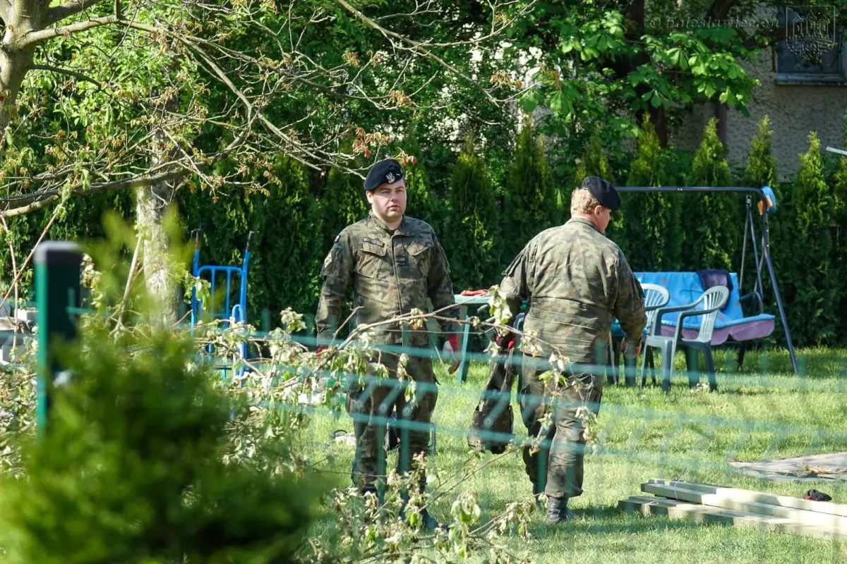 Akcja saperów przy ulicy Góralskiej w Bolesławcu