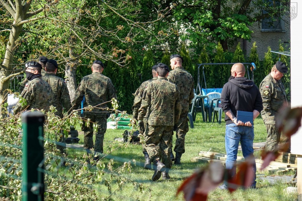 Akcja saperów przy ulicy Góralskiej w Bolesławcu