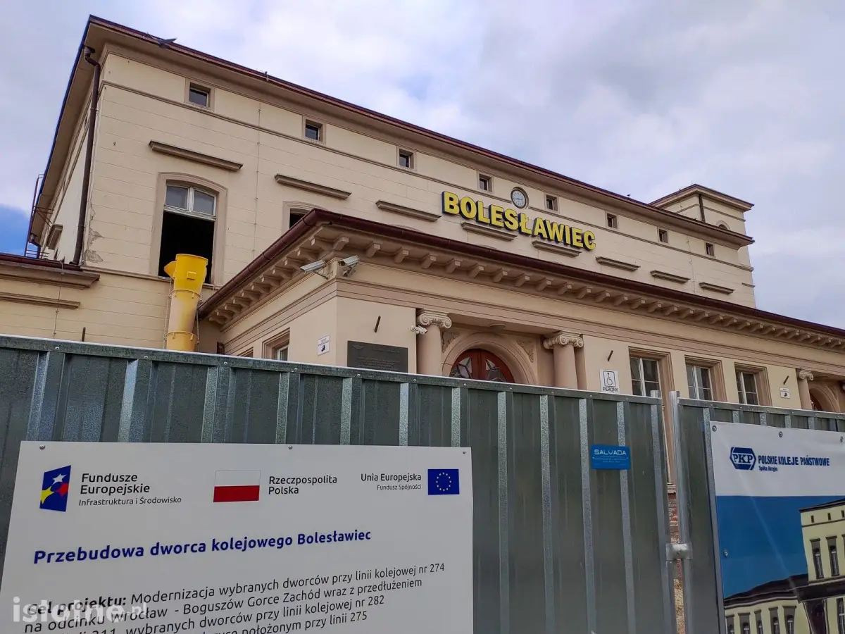 Remont dworca PKP w Bolesławcu