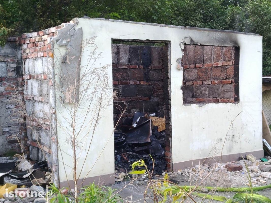 Pożar altanki przy Hutniczej