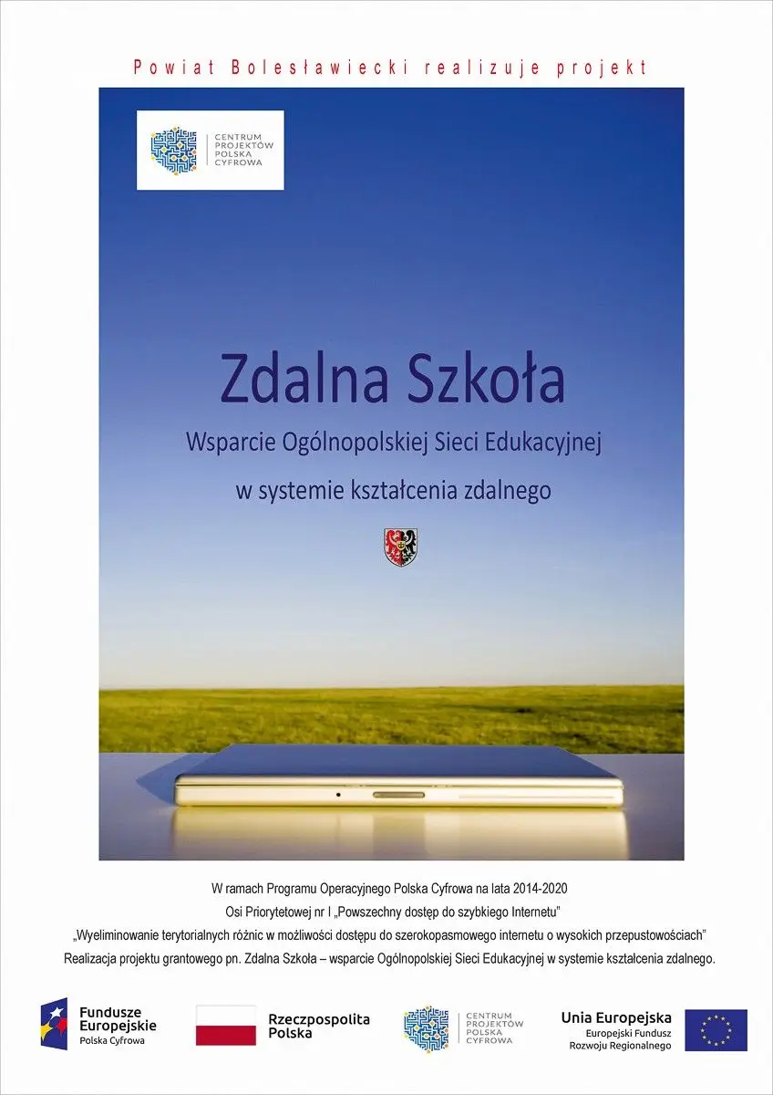 Powiat Bolesławiecki realizuje projekt „Zdalna Szkoła”