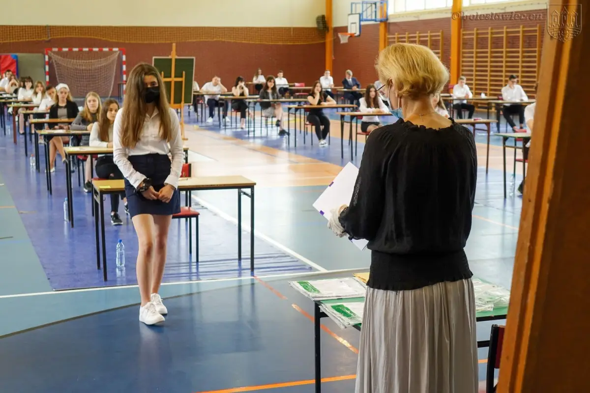 Uczniowie przystępujący do egzaminy ósmoklasisty