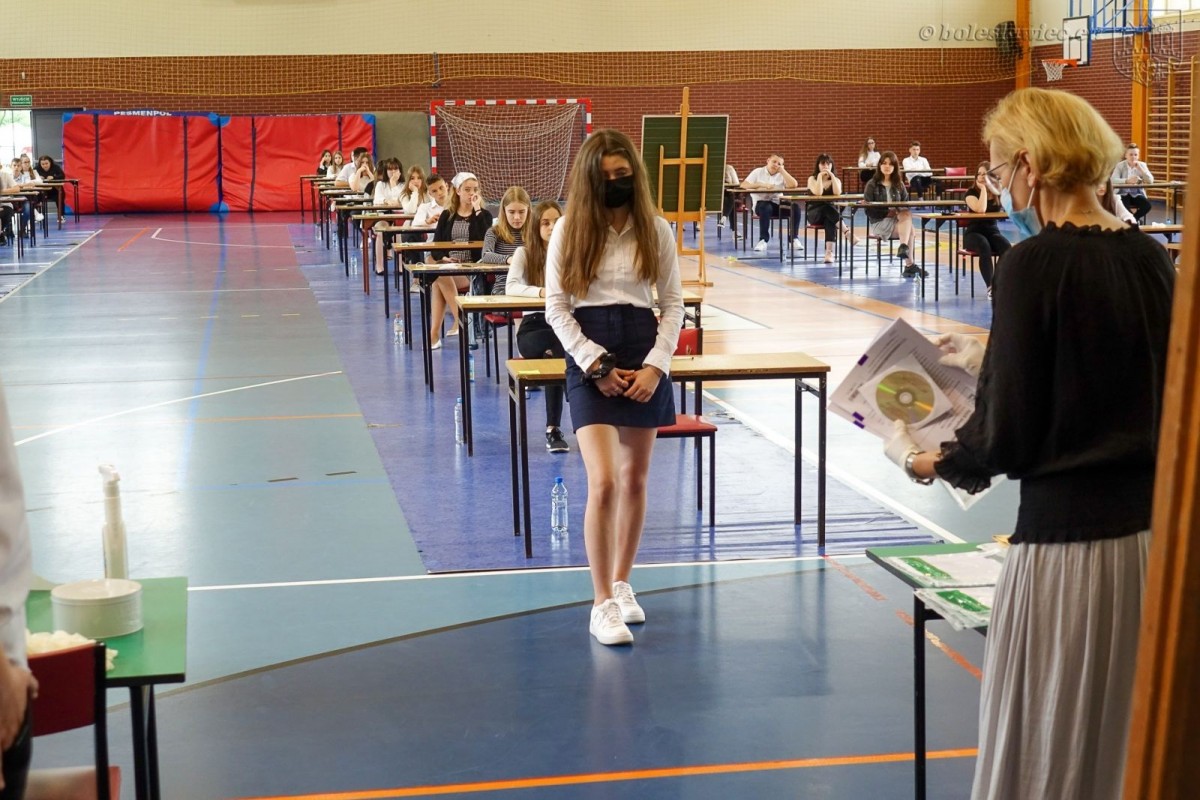 Uczniowie przystępujący do egzaminy ósmoklasisty