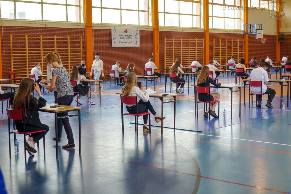 Uczniowie przystępujący do egzaminy ósmoklasisty